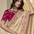gold embroidered jacquard silk blend wedding saree with blouse fabric