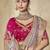 lavender embroidered jacquard silk blend wedding saree with blouse fabric