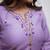Women’s rayon silk embroidered lavender kurta pant set with chanderi dupatta