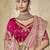 gajri pink embroidered jacquard silk blend wedding saree with blouse fabric