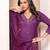 Women’s roman silk embroidered purple kurta pant set with chanderi dupatta