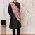 black kalka jacquard sherwani set with viscose pyjama & multicolor paisley dupatta | wedding party wear