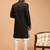 black platinum sherwani with cream kurta & pyjama 3-piece wedding set | formal ethnic
