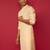 beige silk blend kurta | solid kota viscose fabric for festive occasions