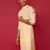 beige silk blend kurta | solid kota viscose fabric for festive occasions