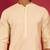 beige silk blend kurta | solid kota viscose fabric for festive occasions