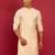 beige silk blend kurta | solid kota viscose fabric for festive occasions