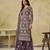 Purple net heavy thread embroidery with sequins work palazzo suit