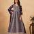 Wine faux georgette heavy thread embroidery with sequins work salwar kameez