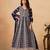 Navy blue faux georgette heavy thread embroidery with sequins work salwar kameez