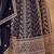 Navy blue faux georgette heavy thread embroidery with sequins work salwar kameez