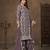 Purple net heavy thread embroidery with sequins work palazzo suit