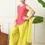 Girls traditional ethnic set     pink sleeveless kurti with lime yellow sharara & dupatta ilksd17