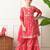 Girls red bandhej print layered sharara set with dupatta     traditional festive wear for girls ilksd21