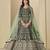 Bottle green velvet heavy thread embroidery with sequins work salwar kameez