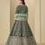 Bottle green velvet heavy thread embroidery with sequins work salwar kameez