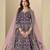 Purple velvet heavy thread embroidery with sequins work salwar kameez