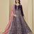 Purple velvet heavy thread embroidery with sequins work salwar kameez