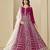 Rani pink velvet heavy thread embroidery with sequins work salwar kameez