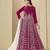 Rani pink velvet heavy thread embroidery with sequins work salwar kameez