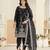Black ice velvet heavy thread embroidery with sequins work salwar kameez