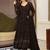 Black georgette anarkali suit with allover embroidery