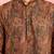 mehendi green cotton blend kurta | all-over paisley digital print design