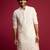Vastramay men white viscose mirror work & thread embroidered kurta | full crepe lining | dk collar & placket