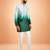bottle green ombre silk blend sequin kurta with cream silk pant | festive wedding set