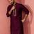 vastramay men's wine vichitra silk kurta - traditional embroidered wedding ethnic wear