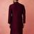 vastramay men's wine vichitra silk kurta - traditional embroidered wedding ethnic wear