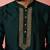 vastramay men's bottle green vichitra silk kurta - traditional embroidered wedding ethnic
