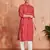 red foil bandhani digital print rayon kurta with cream viscose pyjama | bold festive ethnic wear