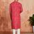 red foil bandhani digital print rayon kurta with cream viscose pyjama | bold festive ethnic wear