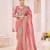 Pink embroidered tissue organza saree