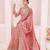 Pink embroidered tissue organza saree