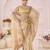 Beige embroidered tissue organza saree