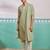 pista green chikankari rayon kurta with cream pyjama & pista embroidered dupatta | fresh festive set