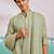 pista green chikankari rayon kurta with cream pyjama & pista embroidered dupatta | fresh festive set