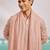 peach chikankari rayon kurta with cream pyjama & peach embroidered dupatta | distinctive festive ensemble