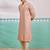 peach chikankari rayon kurta with cream fine satin pyjama | distinctive festive ethnic wear