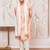 pink gold jacquard zari kurta with pyjama and lace border dupatta set | 3-piece regal festive ethnic wear