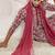 maroon floral embroidered georgette kurta with satin pyjama and dupatta set | 3-piece regal festive ethnic wear