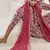 maroon floral embroidered georgette kurta with satin pyjama and dupatta set | 3-piece regal festive ethnic wear