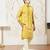 mustard embroidered fox georgette kurta pyjama set | festive party wear