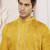 yellow embroidered fendi silk kurta pyjama set | wedding festive wear