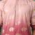 pink silk blend foil elephant print kurta with cream pyjama set | festive ombre