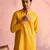 yellow ombre sequin georgette kurta with cream satin pyjama | festive ethnic set
