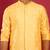 yellow silk blend nehru jacket | pure japan raw silk with all-over thread embroidery