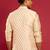 cream silk blend nehru jacket | kota fabric with jaari buti zari weave design